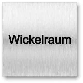 Türschild Wickelraum UV Druck 12 x 12cm - 3mm Aluverbund - Made in Germany Art.Nr. 2004