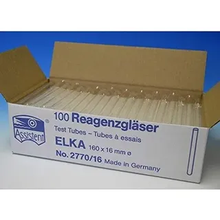 Reagenzgläser ELKA 160x16 mm gebördelter Rand 100 St.