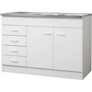 kochstation Spülenschrank KS-Elster 120 x 0 x 0 cm Weiß