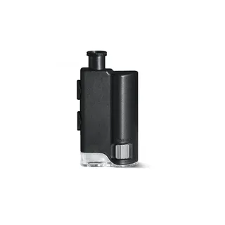 KONUS | KONUSCLIP Taschenmikroskop für Smartphone, sehr kleine Größe, LED- und UV-Licht, 60x-100x Zoom