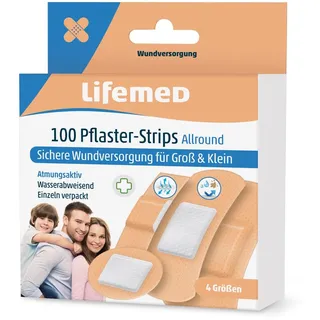 Lifemed Pflaster-Strips Allround 4 Größen hautfarben 100 St.