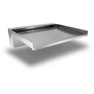 CLGarden Edelstahl Wasserfall Element 30cm Einsatz für Garten Teich Gabione Wand Mauer Pool Bachlauf