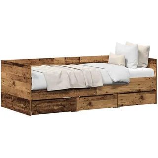 vidaXL Tagesbett mit Kopfteil 90 x 200 cm braun