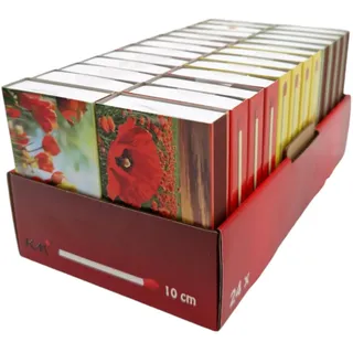 Camino Streichhölzer – 24 Schachteln mit je 10 cm Langen Zündhölzern – 1.200 Stück für Kamin, Kerzen & Deko – Blumenmotiv, FSC-Zertifiziert Art. 1556 (24)