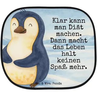 Mr. & Mrs. Panda Sonnenschutz Pinguin Diät Design, Sonnenschutz Fürs Auto, Weiß, Autoscheibe, Auto, Seidenmatt, Auto Sonnenschutz Bierbauch Kugelrund weiß