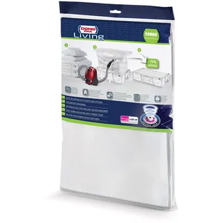 Domopak Living Vakuumbeutel mit Tasche, weiß und grau, 65 x 50 x 15,5 cm, 913051