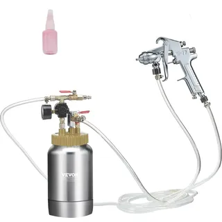 Vevor Druckbehälter Farbbehälter Sprühfarbe Drucktopf 2 L Drucktank, 45 psi Lackierpistole Farbbehälter 38,5 x 12,6 c Spray Paint Pressure Pot Tank Paint Container Farbspritzpistolen Lacken, Flecken