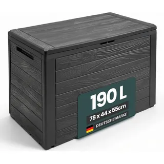 Kreher Kissenbox Wood 190 l 190 x 80 x 60 cm Anthrazit