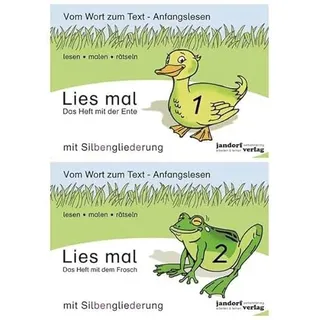 Lies mal - Hefte 1 und 2 (Paket) mit Silbengliederung: Vom Wort zum Text - Anfangslesen