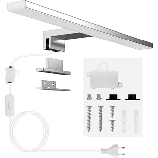 Aogled LED Spiegelleuchte mit Schalter 40cm,10W Badezimmer Lampe Wand Kaltweiß 6500K&820LM,230V Schrank Beleuchtungen LED Klasse II
