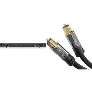 Behringer UMC1820 Audiophiles 18x20, 24-Bit/96 kHz USB Audio/MIDI Interface & KabelDirekt – TOSLINK-Kabel, optisches Audiokabel – 0,5 m kurz