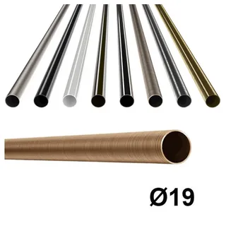 MDEKOR Rohr Stahlrohr 200 cm in Kupfer aus Metall für Gardinenstange Vorhangstange Ø 19 mm Metall-Rohr