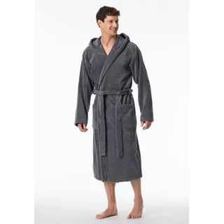 SCHIESSER "Essentials" Gr. XL, grau (200, grau), XL, Baumwolle, Hausmäntel, in weicher, behaglicher Frottee-Qualität