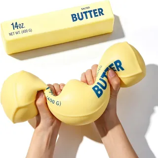 OKESYO 14 oz Butter Squishy XXL, Fruits Squishy Groß, Giant Butter Quetschspielzeug, Giant Obst Squishies für Erwachsene, Stressabbau, Entspa
