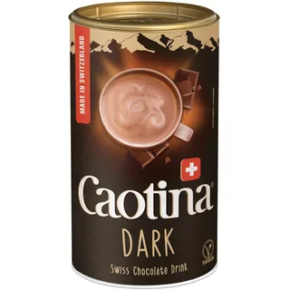 Caotina Dark dunkle Trinkschokolade - Kakao-Pulver für heiße Schokolade mit 45% Kakaoanteil und dunkler Schweizer Schokolade - feinster Cacao nachhaltig und zertifiziert, 500g