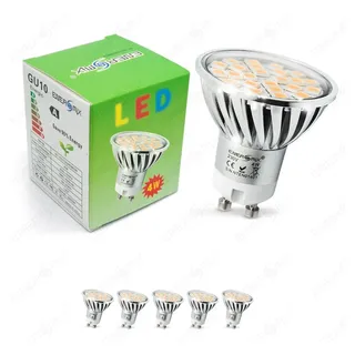 Energmix GU10 5050 SMD LED Spot Lampe mit Schutzglas), 4W Warmweiß 5 Stück