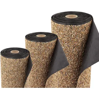 Premium Teich Steinfolie von Aquagart I Steinfolie Teich-Folie für Bachlauf Gartenteich Zubehör I Epdm-Folie Teich Stein-Matte Teichrand Teichzubehör I Kiesfolie (9m, sandfarben 100cm breit)