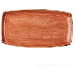 Churchill Rechteckiger Keramikteller Stonecast Orange 35x18,5cm