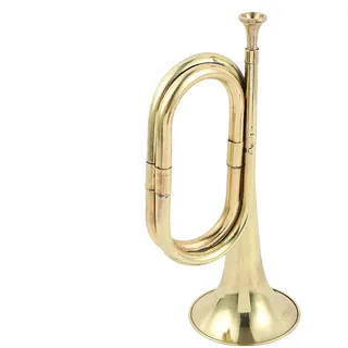 Bugle Horn Trompete Ruftrompete Kavallerietrompete Kavallerie Horn Messing Instrument Für Schulband Schüler 30.5 Cm