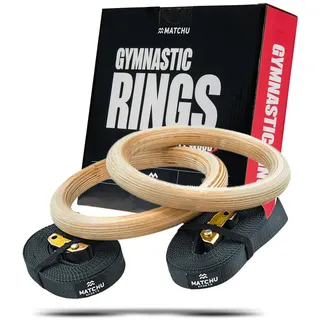 Matchu Sports - Gymringe Gymnastikringe aus Holz - Ø 23 cm