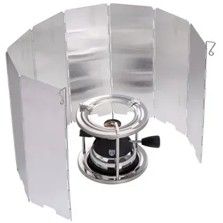 Gräwe Windschutz für Camping Gaskocher, Faltwindschutz aus Aluminium, faltbar