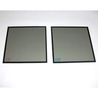 ScreenTech Polarisationsfilter Glas 150 x 150 x 4 mm | Zirkular 0°/0° | 2 Stück-Set (Links/Rechts) | Typ ST-37-GZ aus DE