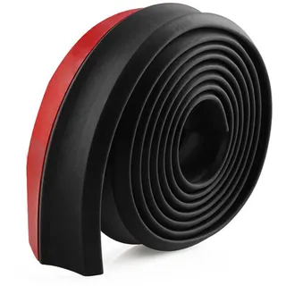 Frontspoiler Lippe 2.5m Original Universal Spoilerlippe Auto Schutz Zum Kleben Gummistreifen Selbstklebend Front StoßFäNger Lip Tuning Frontspoilerlippe Protector für Pkw Truck Suv