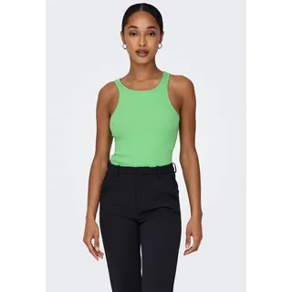 Only Ripptanktop "ONLKENYA RIB TANK TOP JRS NOOS", Damen, Gr. XS, grün (spring bouquet), Jersey, Obermaterial: 95% Baumwolle, 5% Elasthan, unifarben, regular fit normal, Rundhals, Tops Ripptanktop