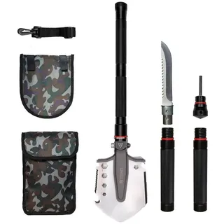 Dönges Multifunktionaler Klappspaten All-in-One, in Camouflage Tasche,