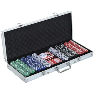 Homcom Pokerkoffer Pokerset HOMCOM silber