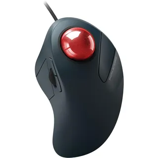 Kabelgebundene ergonomische Trackball-Maus für große Hände, 44 mm | Glatte Rollerball-Präzision, geformter Komfort, USB-C & USB-A, Plug-and-Play, 5 einstellbare DPI, Windows & Mac kompatibel