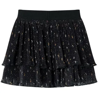 vidaXL Kinder-Stufenrock mit Rüschen Schwarz 116