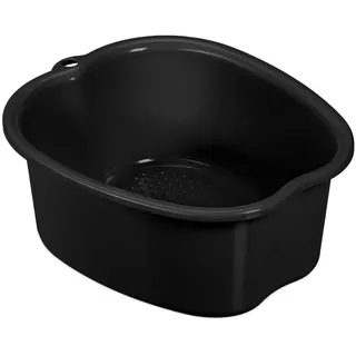 Relaxdays Fußbadewanne, schwarz