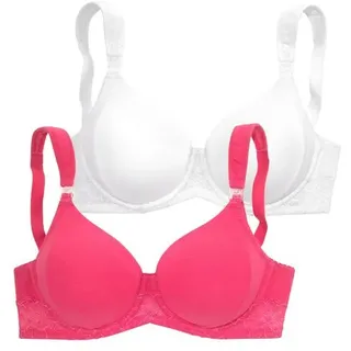 PETITE FLEUR Still-BH Damen pink+weiß Gr.80E