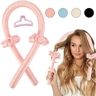 emmie jewelry Dilara Lockenwickler Lockenwickler Lockenband ohne Hitze für lange Haare über Nacht groß, Traumlocken ganz ohne Hitze – sanft zum Haar, perfekt zum Schlafen rosa