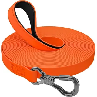 X XBEN Wasserdichte Schleppleine für Hunde, 10M Neon Orange