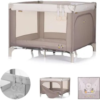 Chipolino Chioplino Laufstall Pop-up faltbar, Matratze Tragetasche Seiteneingang braun