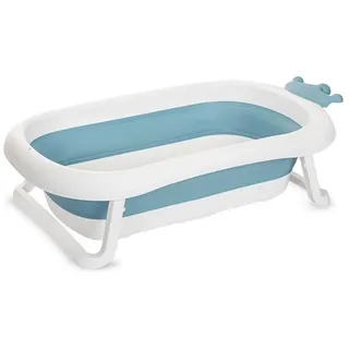 Lorelli Babybadewanne Royal 83 cm faltbar, Kanalabdeckung, stabile Beine blau weiß