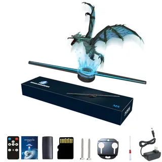 Missyou 42CM 3D Hologramm Projektor und 700 Videotheken, HD LED 2000*1444PX Resolution Hologramm Projektor ,Advertising Display, für Ausstellungen, Einkaufszentren, wand, geister,Weihnachten Halloween