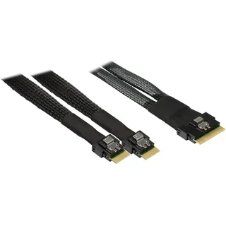 Inter-Tech Kabel SSF-8654-8i zu 2x SFF-8654-4i 70cm (88885662)