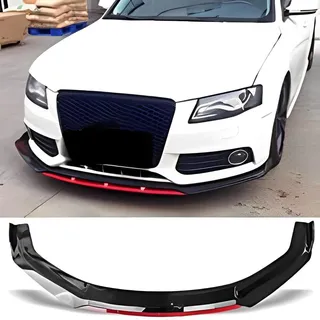 WUHHBPOL Auto Frontspoiler für Audi A4 B8 S4 2008 2009 2010, Front Spoiler Lippe Frontspoiler Frontlippe Antikollisionsschutz Body Kit