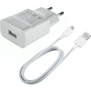 Original Huawei Ladegeröt für P smart+ 2019 / P smart 2019 / P smart+ / P smart   HW-050200E01 + Datenkabel in Weiß Weiss 2.0 USB Datenkabel Net... - Weiß