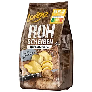 Lorenz Snack-World Lorenz Rohscheiben mit Steinsalz, Kartoffelchips, 120g