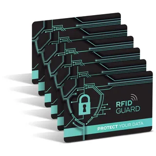 RFID GUARD 6x NFC Karte Schutz Abschirmung Blocker für EC Kreditkarten Ausweis