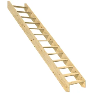 DOLLE Wangentreppe Paris gerade ohne Setzstufen Fichte FSC