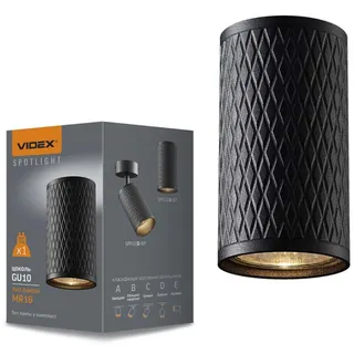 Videx Aufputzleuchte SPOT 1x GU10 Schwarz TALEN VIDEX