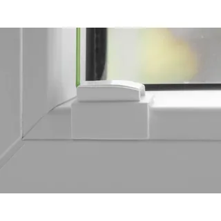 Aerolux Plissee Klebeplatte mit Gelenk zur Plissee Montage ohne Bohren an Kunststoff-Fenster, 4er Set Universal mit Spannschuh weiss und Reinigungstuch