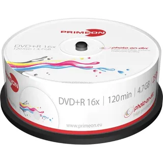 PrimeOn DVD+R 4.7GB/120Min/16x 2761225,