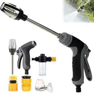 Jetterix Pressure Washer,Jetterix Hochdruckdüse,Jetteryx-Hochdruckpistole,Kompakt Leistungsstark Einstellbarer Wasserdruck für Auto Terrasse und gartenschlauch (1 Set)