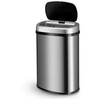 Juskys Mülleimer mit Sensor - Silber